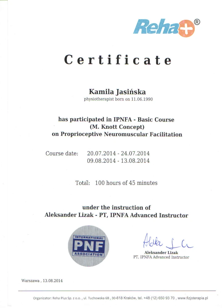 certyfikat IPNFA